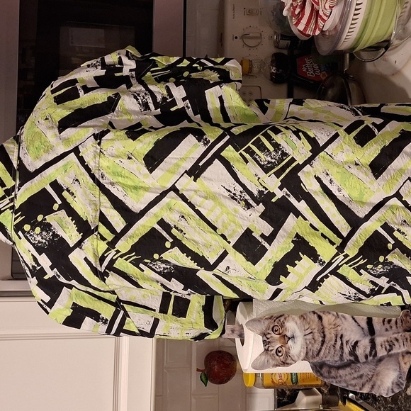 Z women's Multiples button down cap sleeve casual plus size shirt 1X - Picture 2 of 3